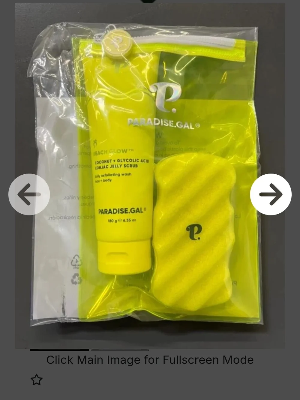 Beach Glow Coconut + Glycolic Acid Jelly Scrub Set - Yellow